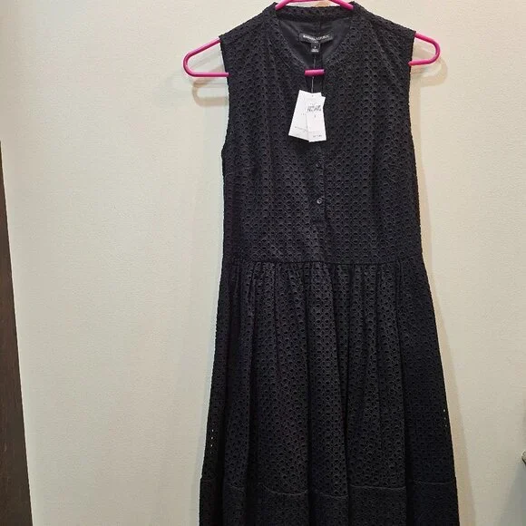 Banana Republic Dresses | Banana Republic Black Fit & Flare Dress | Color: Black | Size: 2 | Brb5803's Closet